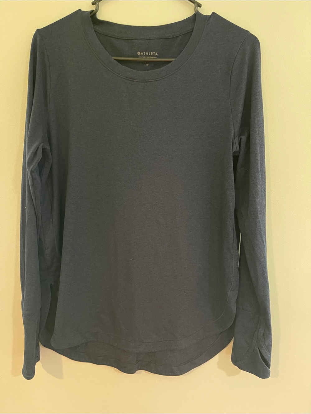 Athleta Navy Long Sleeve Crew Tee